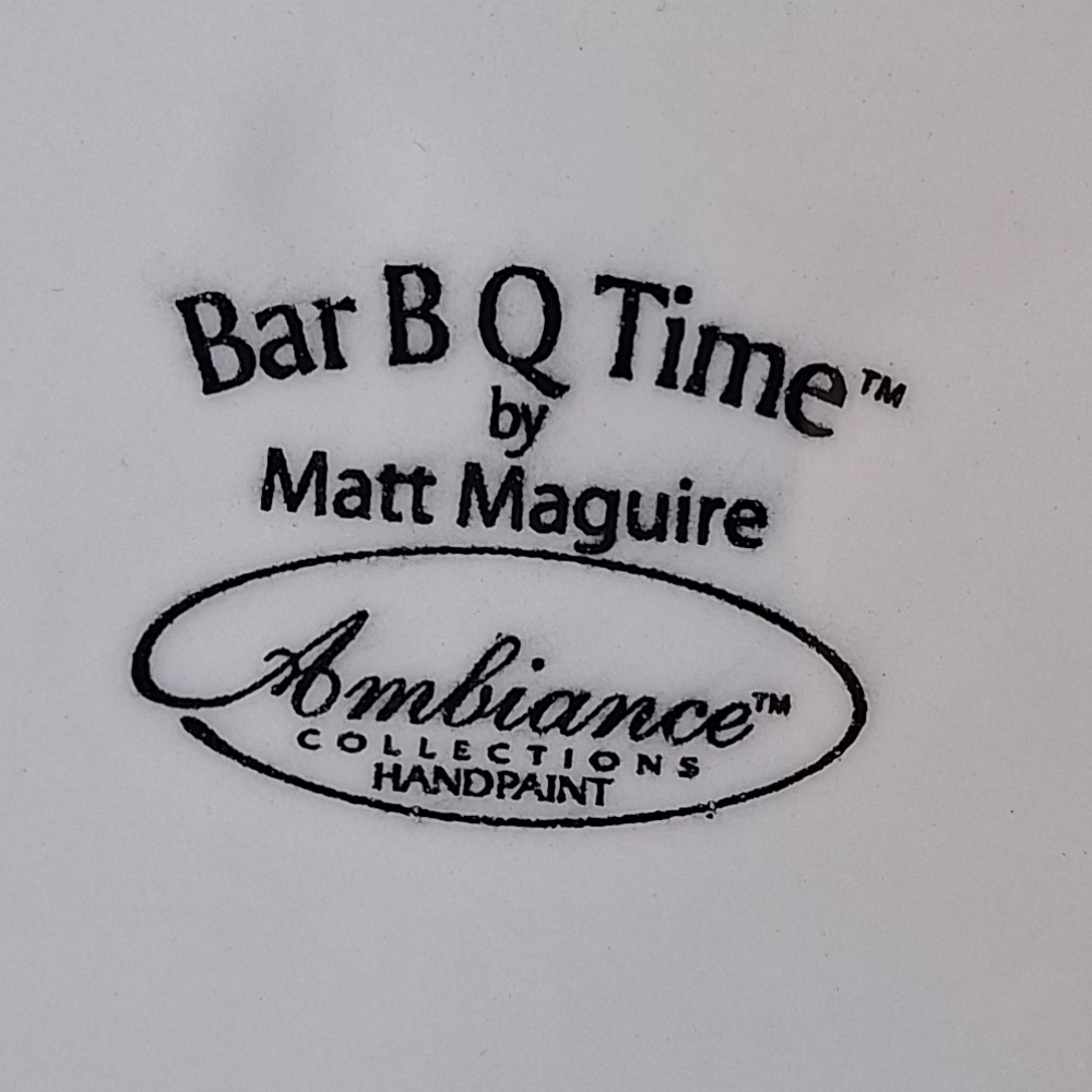 Ambiance Collection Bar B Q Time By Matt Maguire Handpaint Plate Lobster 11" - Picture 4 of 4
